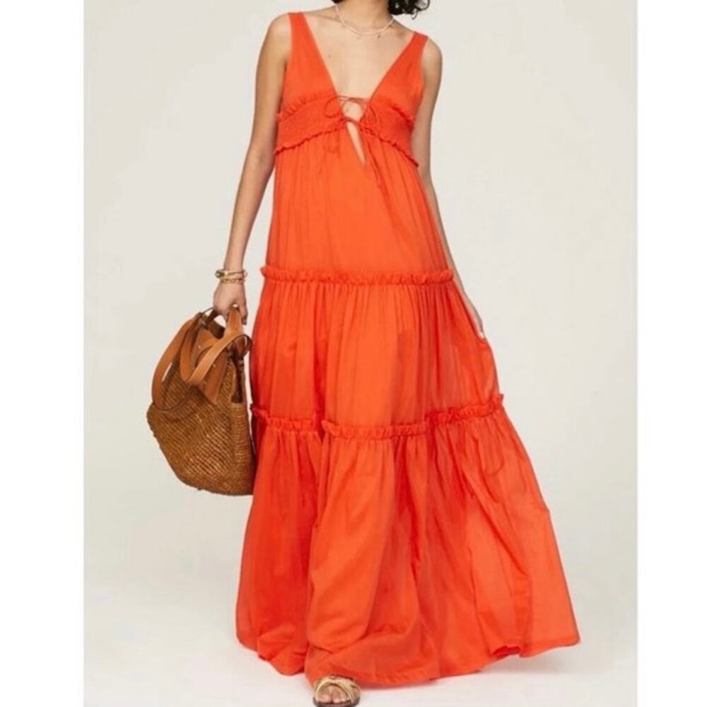 Nicholas Orange Myla flowy
Maxi Dress size 4